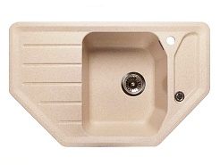 Granfest Мойка кухонная Corner GF-C800E Бежевый угловая – фотография-1